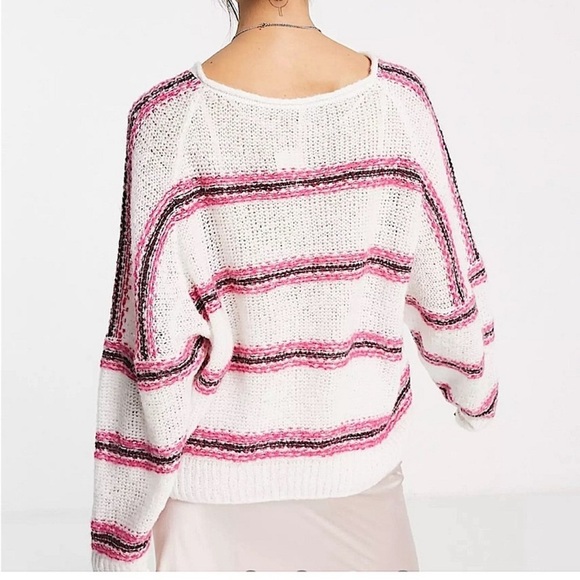Free People Hockley striped alpaca oversize lightweight sweater - Picture 7 of 14